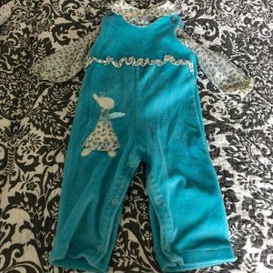 Vintage 80s onesie jumper and blouse set